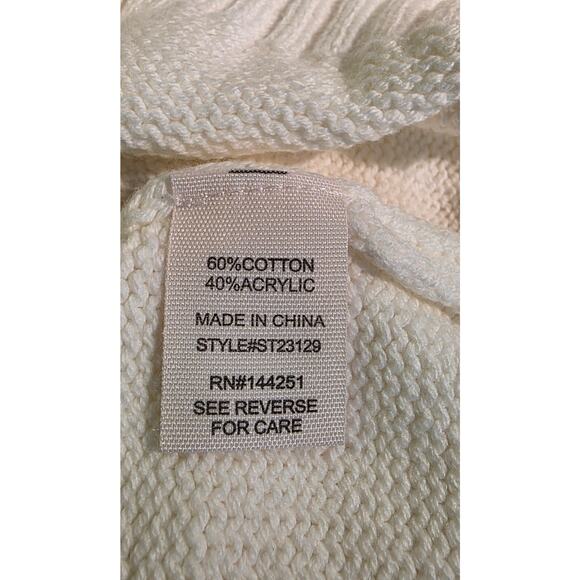 Madison & Moon Cropped Sweater Off White Size M "Cheers" - Picture 5 of 5